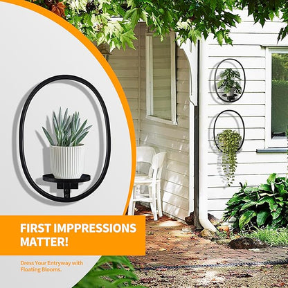 2 Pack Plant Stand Indoor Outdoor Hanging Planters for Plants Wall Plant Holder for Indoor Plants Plant Frames Wall Decor for Livingroom Bedroom Balcony Patio