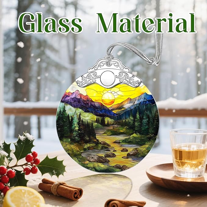 Mountain Range Christmas Ornaments: Christmas Tree Ornaments, Holiday Decor for Nature Lover, Stocking Stuffers, Gift Ideas, Xmas Gifts & Gifts for Mom, Grandma