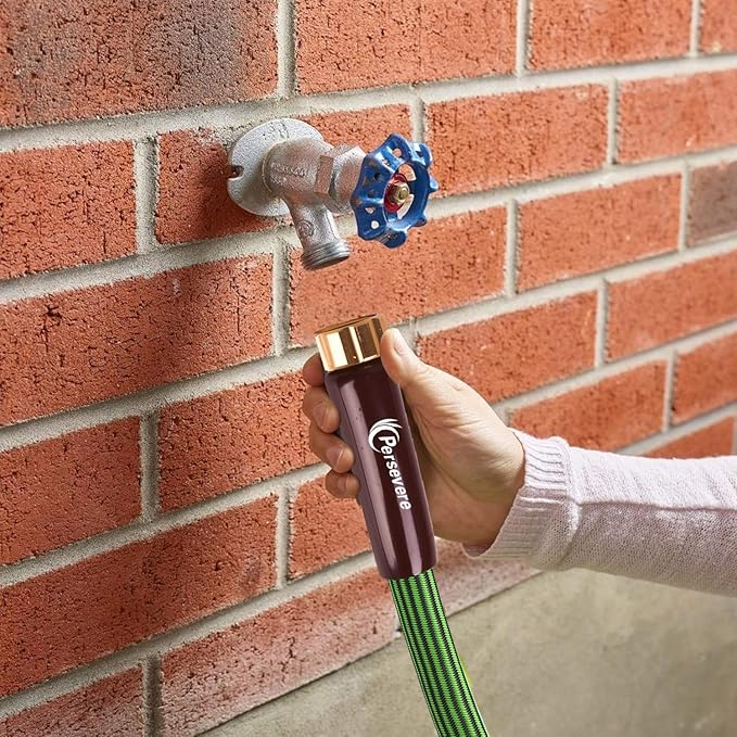 persevere Garden Hose Lightweight Water Hose Kink Free Watering Hose Soft Farm Hose for Watering Lawn, Yard, Garden, Car Washing and Home Cleaning 25, 50, 75 and 100 ft (50FT)