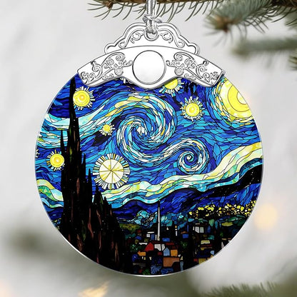 Van Gogh Starry Night Christmas Ornaments: Christmas Tree Ornaments, Holiday Decor Gift, Stocking Stuffers, Gift Ideas, Xmas Gifts & Gifts for Art Lover