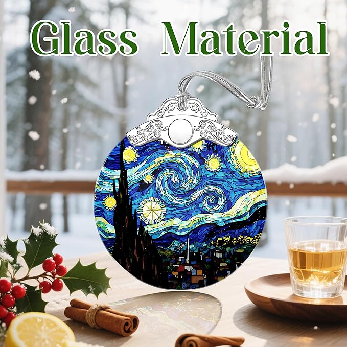 Van Gogh Starry Night Christmas Ornaments: Christmas Tree Ornaments, Holiday Decor Gift, Stocking Stuffers, Gift Ideas, Xmas Gifts & Gifts for Art Lover