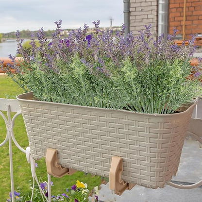 24PCS Lifelike Artificial Lavender Flowers, Fake Lavender Plants Shrubs for Wedding Bouquets, Realistic Faux Flowers UV Resistant for Indoor Outdoor Home & Garden Greenery Decor