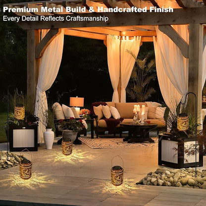 Hummingbird Solar Lanterns, Birthday Gifts for Women Mom Grandma, Outdoor Waterproof Hanging Garden Decor for Patio, Yard