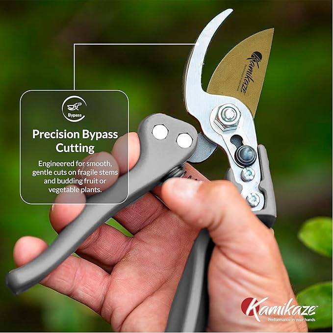 EZ Kut Kamikaze Force Bypass Pruning Shears Heavy Duty - Best Pruners for Gardening and Gifts for Women and Men - Gardening Hand Tools with a since 1988