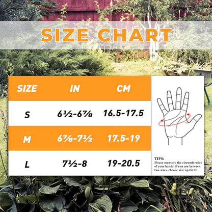 HANDLANDY Gardening Gloves for Women, Breathable Ladies Leather Garden Yard Gloves Best Gift for Gardeners