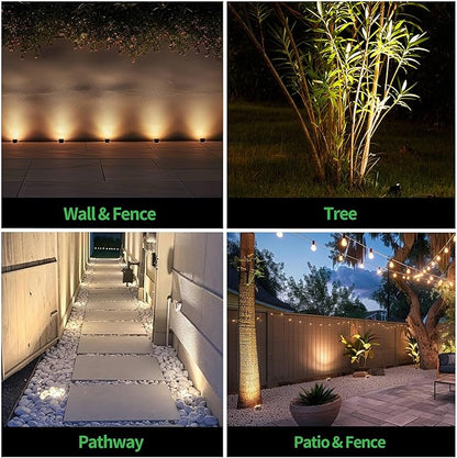 Low Voltage Well Lights LED, 12V in-Grade Landscape Lights, Outdoor IP67 Waterproof, 4" Wired Shielded Top Aluminum ORB for Path Yard, 10 Pack, Color Temp Random: 3000K or Upgraded 5CCT
