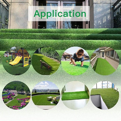 Petgrow Artificial Realistic & Thick Fake Mat for Outdoor Garden Landscape Pet Pad Dog Synthetic Grass Rug Turf (10FTX10FT(100 Square FT)