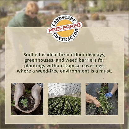 Dewitt 8-Pack Sunbelt Weed Barrier Fabric 3.2 oz, 4 x 300 Feet – Heavy-Duty Ground Cover Mat for Greenhouse Floors, Garden Rows, Raised Beds, Yard Gardening, and Outdoor Landscape Protection