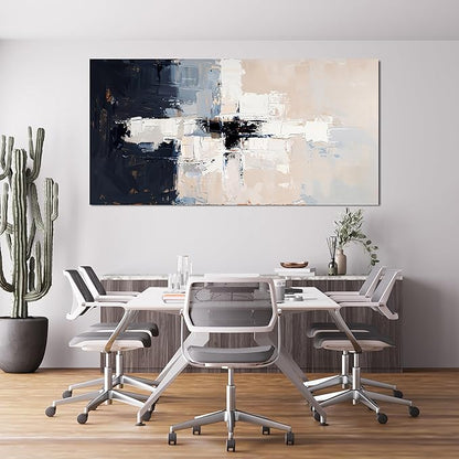 Abstract Wall Art Decor Oversized Wall Art Pictures for Living Room Black and White Wall Art Decor Abstract Canvas Art Wall Decor Modern Large White Wall Art Prints Bedroom Office Decor 29" X 58"