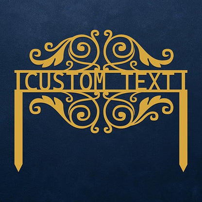Personalized Metal Garden Sign with Stake, Custom Garden Decor for Outdoor, Custom Family Name Sign, Patio Decorations, Lawn Art, Farmhouse Decorative, Welcome Garden Sign, Housewarming Gift