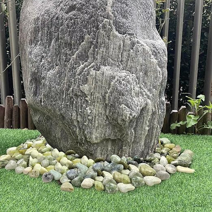 40lbs Jade River Rocks for Landscaping, 2-3 Inch Natural Pebbles for Indoor Plants, High Polished Decorative Stones Garden Outdoor and Indoor DIY Vase Filler Fish Tank Aquariums