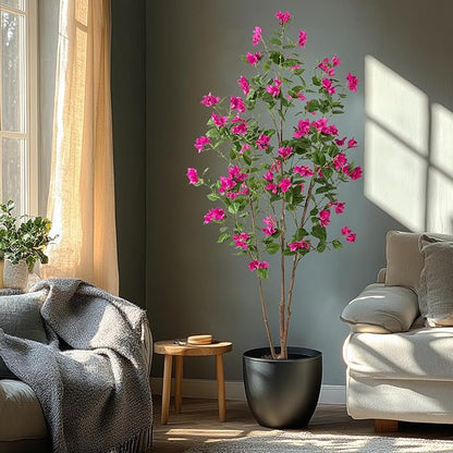 Fake Tree Bougainvillea Artificial Tall Fake Plant 6 Feet Faux Trees Indoor Faux Bougainvillea Artificial Trees Tall Artificial Plants Indoor Applies to Indoor Home Decor Office Hotel Decor