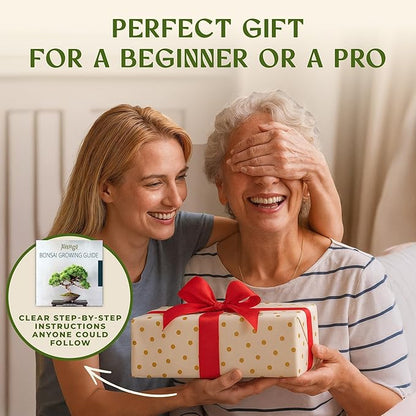 DIY Bonsai Tree Kit for Beginners – 5X Unique Japanese Bonzai Trees, Complete Indoor Bonsai Starter Kit for Growing Bonsai Plants w/Tools & Planters – DIY Christmas Gardening Gifts for Mom