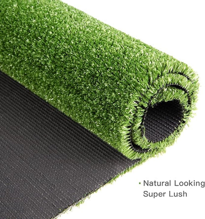 Artificial Grass Turf, 10ft x 42ft (420 ft²) Indoor Outdoor Fake Astroturf Rug Carpet Mat for Balcony Decor Backyard Patio Backdrop Fence Wall Decorations Dogs