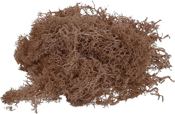 MECCANIXITY 3.5 OZ Moss Fake Craft Moss Artificial Moss Natural Preserved Moss for Craft Arts Floral DIY Project Wall Wedding Garden Patio Table Terrariums Decoration(Coffee)