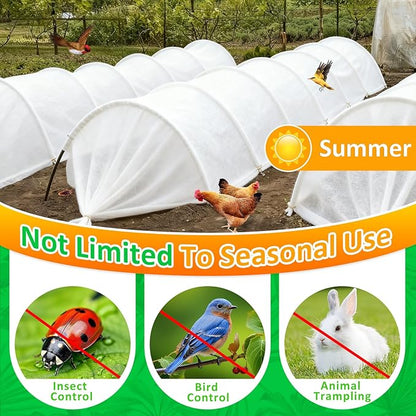 White Plant Covers Freeze Protection, 10 x 30 ft - 1.5 oz/yd² Frost Cloths for Outdoor Plants, Tree Covers Freeze Protection, Winter Garden Blanket, Sun Cover for Plants for Greenhouse, Vegetables