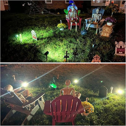 Solar Lights Outdoor Waterproof IP65, 76 LED 3 Lighting Modes Solar Spot Lights Outdoor Yard Garden Landscape Pathway (Warm White, 6 Pack)