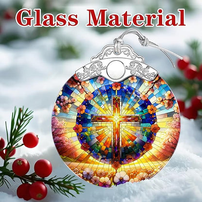 Boho Mandala Cross Ornament Ornament – Religious Christmas Decor & Christian Christmas Ornament; Christian Home Decor (Holiday Present, Bauble Present, Christian Gift, Religious Gift, Spiritual Gifts)