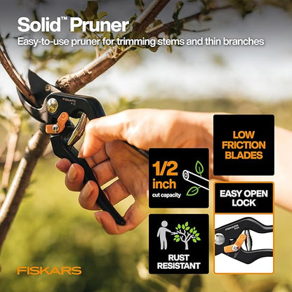 Fiskars House Essentials for New Home Tool Set, 6 Piece Kit w/Loppers, Garden Scissors, Pruners, Folding Saw, IsoCore Hammer, & Utility Knife, Indoor DIY & Outdoor Gardening, Great Housewarming Gifts