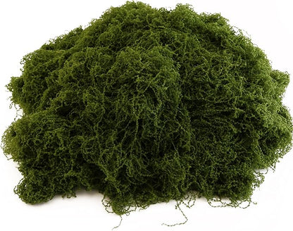 Dark Green Moss is Used for Handicrafts, Artificial Moss, Glass Vase Fillers, Wedding/Christmas/Spring Green Parties/Indoor Flower Pots/DIY Rainforest Models/Table Decoration (7.05 Ounces)