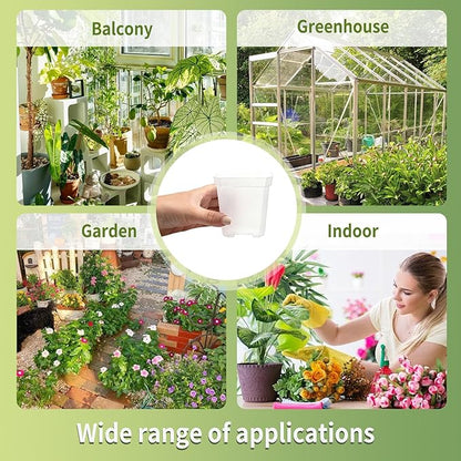 Clear Nursery Pots with Drainage Holes, 30 Pcs 2.7 Inch Square Plastic Pots for Plants, Clear Flower Pots Seed Starter Pot