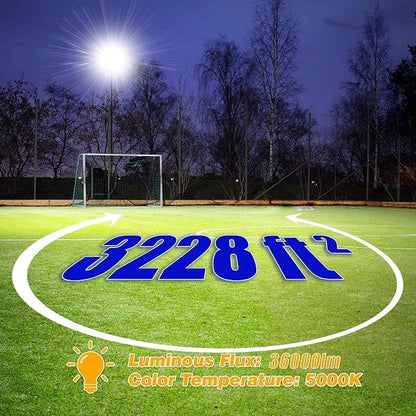 Juyace 240W Led Flood Light Dusk to Dawn Outdoor Lighting 5000K IP65 for Commercial Building Parking lot Farm Yard