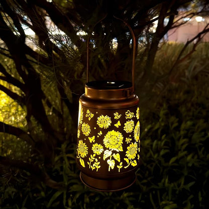 2 Pack Sunflower Solar Lantern Lights, Outdoor Lanterns Garden Decor, Hanging Solar Lantern for Backyard Porch Patio Table Yard Balcony Lawn Pathway, Gifts for Women Grandma Mom