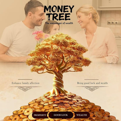 Top Resin Money Tree, Artificial Bonsai Tree - Feng Shui Decor & Gifts for Home, Feng Shui Statue, Chinese New Year Decoration, Chinese Decor & Gifts