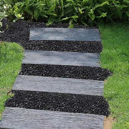 30 lbs Decorative Garden Rocks for Flower Pots, Vase, 1"-2", Polished Black River Stones for Plants, Outdoor Landscaping, Walkways, Yard
