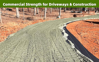 Driveway & Landscape Fabric 13ftx60ft Black Plastic, Heavy Duty Geotextile Ground Cover Under Gravel for Driveway Underlayment, Weed Control Garden Barrier Cloth