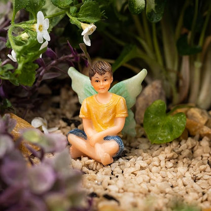 PRETMANNS Fairies for Fairy Garden – Adorable Accessories Kit for an Outdoor Miniature Garden – Boy & Girl Figurines – 3 Items