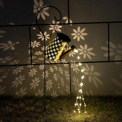Garden Decor Solar Lights Outdoor Large Hanging Waterproof Watering Can Landscape Lights Outside Decorations for Yard Front Porch Patio Backyard Gardening Gift for Mom Grandma Women Birthday