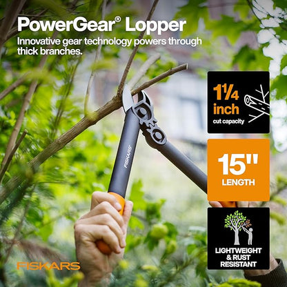 Fiskars House Essentials for New Home Tool Set, 6 Piece Kit w/Loppers, Garden Scissors, Pruners, Folding Saw, IsoCore Hammer, & Utility Knife, Indoor DIY & Outdoor Gardening, Great Housewarming Gifts