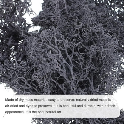 MECCANIXITY 3.5 OZ Moss Fake Craft Moss Artificial Moss Natural Preserved Moss for Craft Arts Floral DIY Project Wall Wedding Garden Patio Table Terrariums Decoration(Grey)