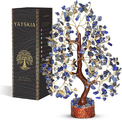 Lapis Lazuli - Chakra Tree, Lapis Lazuli Tree, Lapis Gem, Artificial Trees, Tree of Life, Stone Tree, Gem Stone Decor, Crystal Tree for Positive Energy, Holistic Gifts for Women