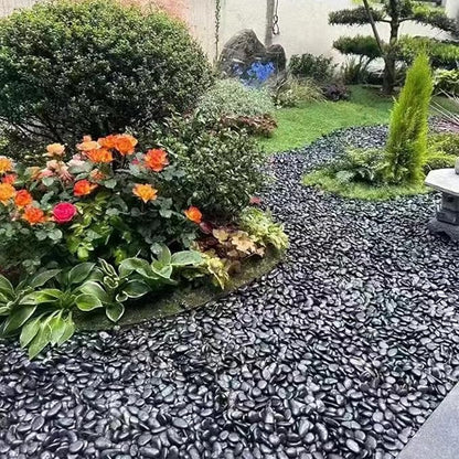5 Pounds Black Natural Decorative River Pebbles – 2-3 Inch Black Polished Decorative Pebbles for Garden Landscaping, Home Décor, Outdoor Paving River Rocks, Rocks for Painting