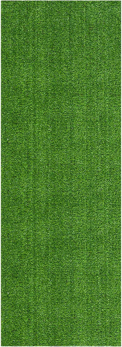 Ottomanson Artificial Grass Turf 2'7" x 36' Indoor Outdoor Faux Grass Rug with Drainage Holes, Customizable with Extra Long Size Options, Perfect for Patio Lawn Balcony Weddings Photoshoot Backdrop