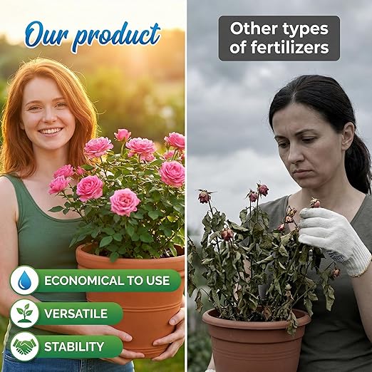 All-Purpose Rose Plant Food Fertilizer | Easy Cut & Stick Liquid Nutrient Solution for Indoor & Outdoor Plants | Promotes Vibrant Blooms, Strong Roots & Lush Foliage | Made in The USA