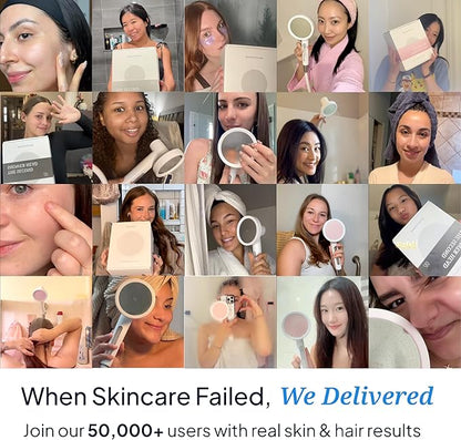 SecondShower Filtered Shower Hand for Hard Water | Clinically Proven for Skin Health, NSF Certified 99.9% Chlorine Removal, SPA Grade High Pressure, Korean Beauty Secret Natural Filter (Blossom Pink)