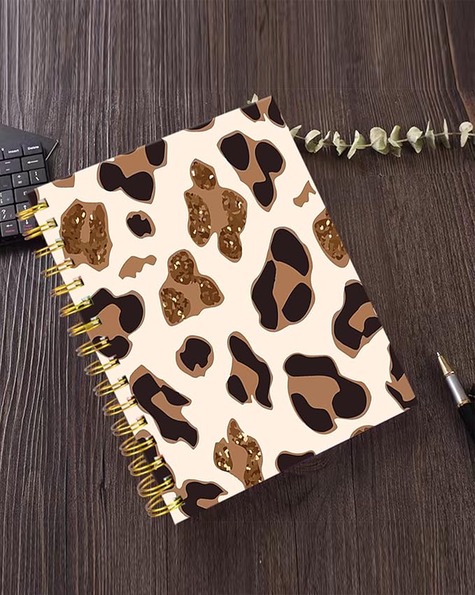 iampanda Spiral Journal Notebook,Strong Twin-Wire Binding with Premium Paper for Girl Women,Luxury Design 60 Sheets A5 College Ruled Notebook/Journal,Perfect for School Office Home Gifts,Rose Gold