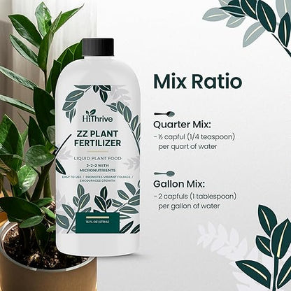 16oz ZZ Plant Fertilizer - Makes 32 Gallons of Liquid Fertilizer for Indoor Plants, Outdoor & Houseplant Food for ZZ Plant Live - Nutrient-Rich Formula for Glossy Leaves & Strong Roots