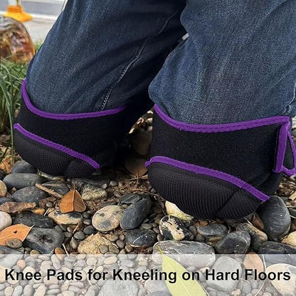Knee Pads for Women Cleaning House Floors, Adult Knee Pads for Kneeling Housework Men, Soft Gardening Kneepads for Scrubbing Floors Carpet Installation, Adjustable Knee Cushions for Christmas, Purple M (1 Pair)