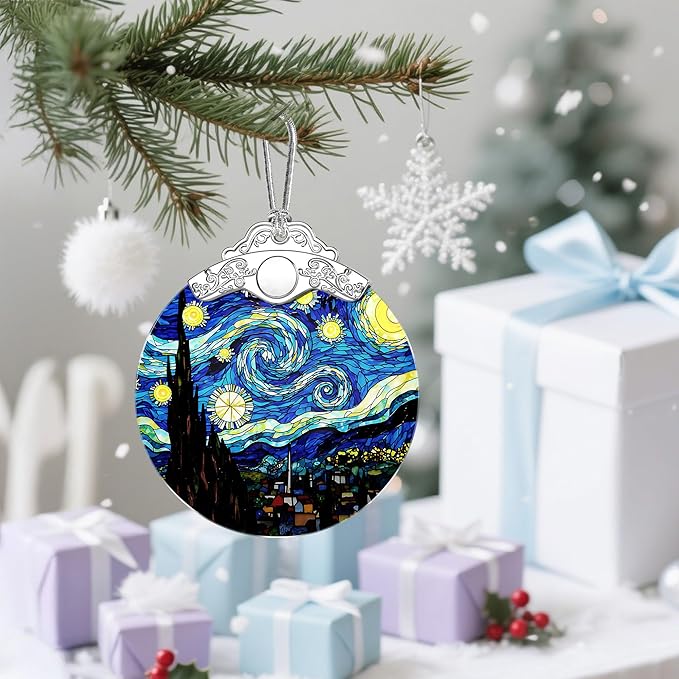 Van Gogh Starry Night Christmas Ornaments: Christmas Tree Ornaments, Holiday Decor Gift, Stocking Stuffers, Gift Ideas, Xmas Gifts & Gifts for Art Lover