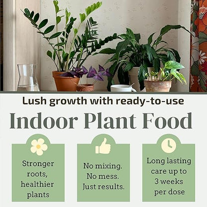 Plant Food for Houseplants | Ready-to-Use Indoor NPK Fertilizer & Plant Fertilizer Sticks (8 Drip Feeders)