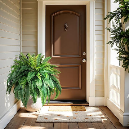 Fake Ferns 2Pack Artificial Ferns for Outdoors 25.6In Large Faux Ferns UV Resistance for Outdoor Large Planter Realistic Artificial Boston Fern Plants for Garden Balcony Terrace Decor 38Leaves