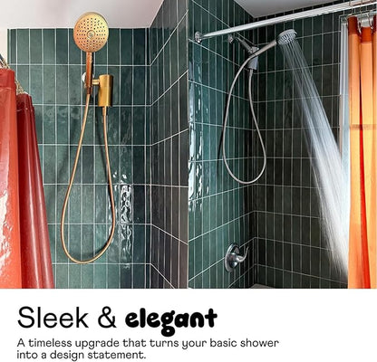 Sproos! - Handheld Showerhead with Filter Set, High Performance Filtration System for Healthier Hair and Skin, Extra Long 70 Inch Hose, 3 Customized Spray Functions, Green