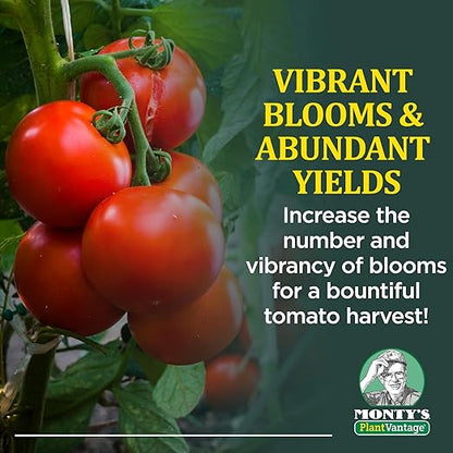 PlantVantage Premium Tomato Plant Food-Concentrated Fertilizer with Humic Acid & Zinc Nitrogen-Supports Strong Roots,Enhances Blooms & Yields-Easy Application for Root Feeding or Foliar Spray (32 OZ)