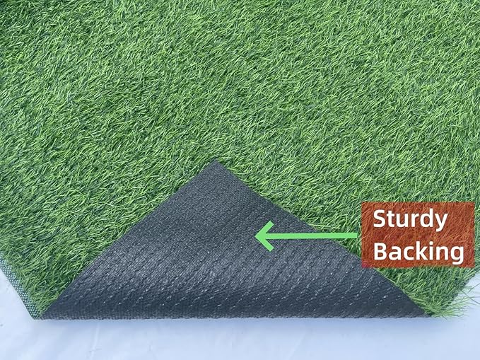 Artificial Grass Rug 4 ft x 47 ft, Synthetic Fake Grass Turf Mat for Indoor Outdoor Garden Home Decor, 0.8" Pile Height