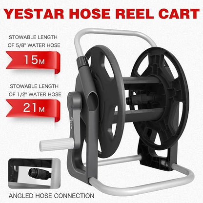 Garden Water Hose Reel Cart,Holds 50-60 Ft of 5/8 Inch Hose, Portable Hose Pipe Holder for Outside