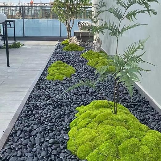 Polished Black River Rocks - 2-3 inch 20LB High Polished Decorative Pebbles, Stones for Landscaping, Natural River Rocks for Outdoor Décor, Plants,Vase Filler,Fish Tank